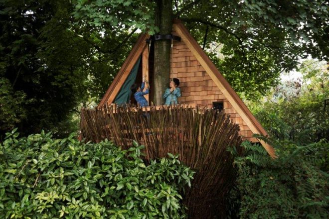 Kwartaalwinnaars TomDavidArchitecten (2015) presenteren boomhut bij Fleur Groenendijk